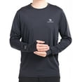 thumbnail image 1 of CAMEL CROWN Men's Rash Guards Sun UV Protection Clothing UPF 50+ Fishing Shirts for Men Long Sleeve Swim Shirts Rashguard UV Swimwear Athletic Mens Workout Tops Black S, 1 of 9