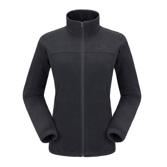 CAMEL CROWN Women's Full Zip Fleece Jacket with Pockets Warm Polar Fleece Jacket for Women Gray XXL