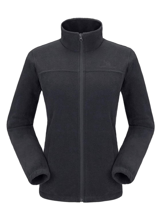 Women's Full Zip Fleece Jacket with Pockets Warm Polar Fleece Jacket for Women Gray XXXL