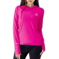 thumbnail image 1 of CAMEL Women's Sun Protection Clothing UPF 50+ Lightweight Womens Activewear Long Sleeve Rash Guard Shirts Breathable Sunscreen Hoodie Workout Tops Outdoor Hiking Pink, 1 of 12