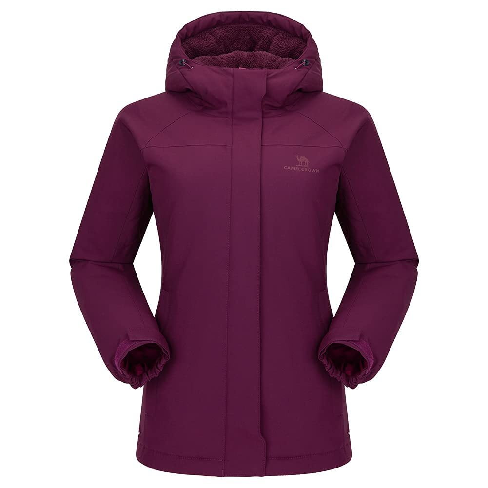 CAMEL CROWN Women's Waterproof Ski Jacket Winter Coat Windbreaker