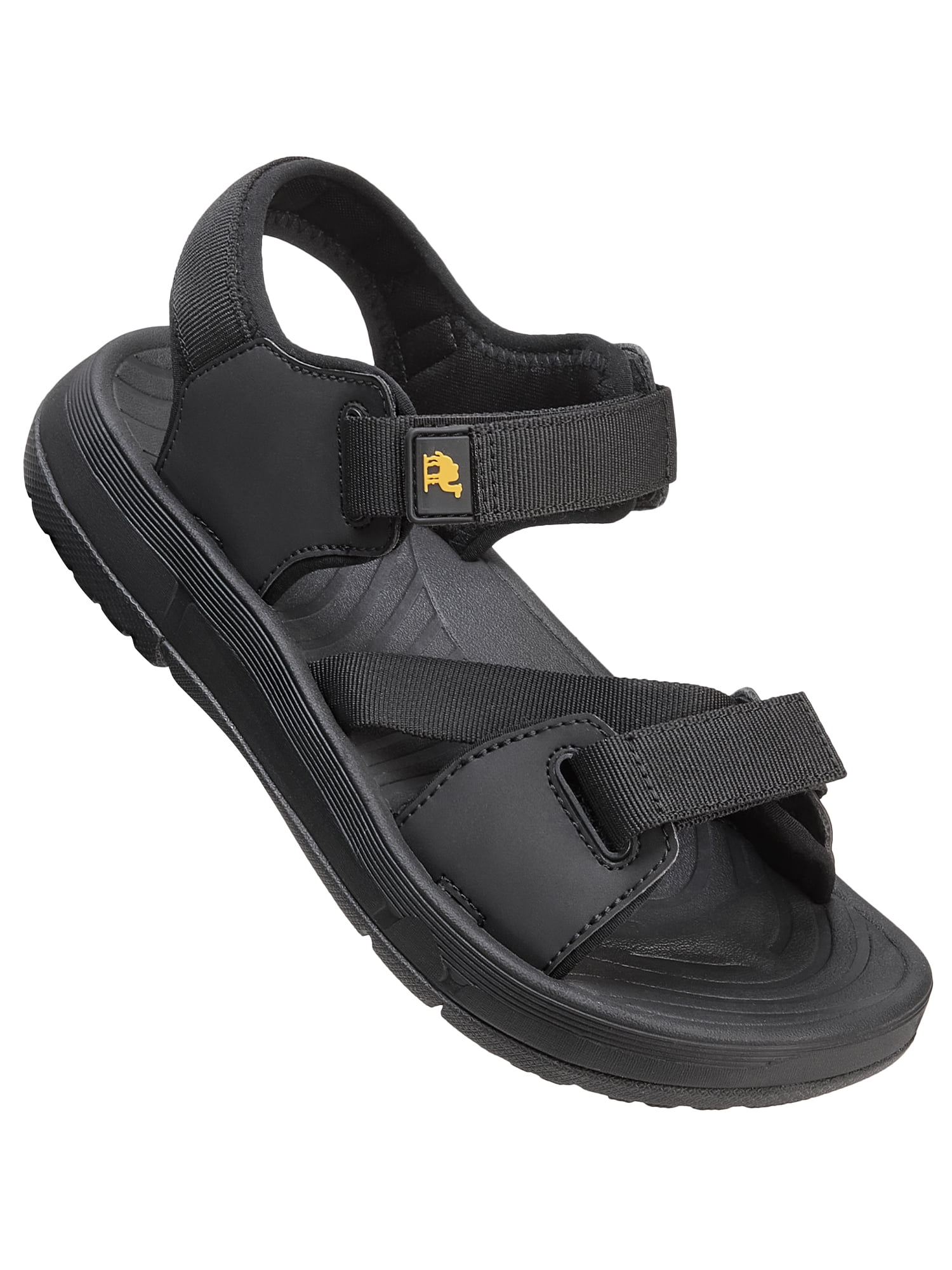 AWESOME BLACK CAMEL LEATHER SANDALS Trekking sandal for Men in black | camel active main image 2