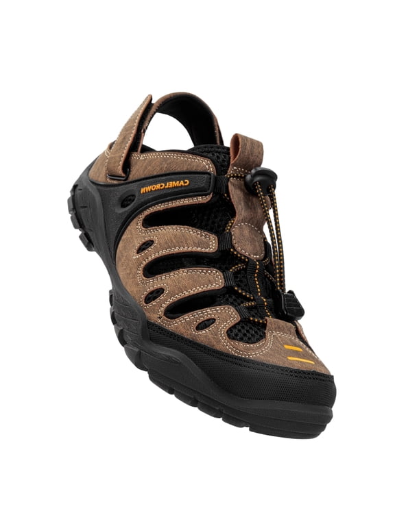 Men's Hiking Sandals Closed Toe Non-Slip Walking Sandals Waterproof Summer Beach Shoes