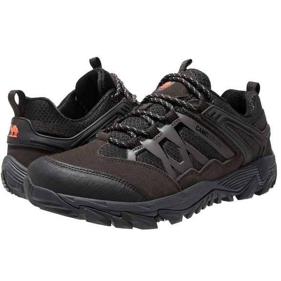 CAMEL Men's Hiking Shoes Breathable Casual Sneakers Athletic Shoes Male Fashion Outdoor Walking Shoes Charcoal Grey
