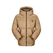 CAMEL Mens Puffer Coat Jacket Lightweight Down Alternative Packable Winter Outerwear Coats Brown