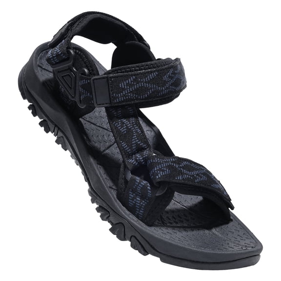 CAMEL Men's Sandals Lightweight Open Toe Hiking Sandals Athletic Fisherman Comfort Sandals for Male Outdoor Black/Deep Blue