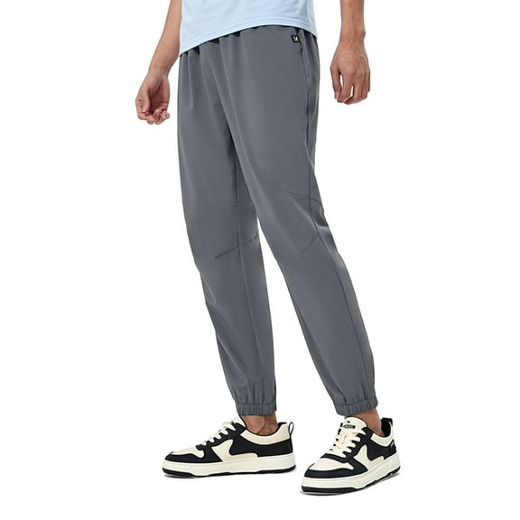 CAMEL Men's Sports Athletic Pants Summer Breathable Casual Running Trousers Gray