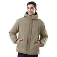 thumbnail image 1 of CAMEL Mens Ski Jacket Fleece Trekking Winter Coat Snow Jacket Hooded Windbreaker Hiking Snowboarding Jackets Khaki XL, 1 of 11
