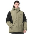 thumbnail image 1 of CAMEL Mens Winter Outerwear Coats Warm Cotton Jacket Fashion Parkas Casual Lightweight Jackets Gray Black, 1 of 9