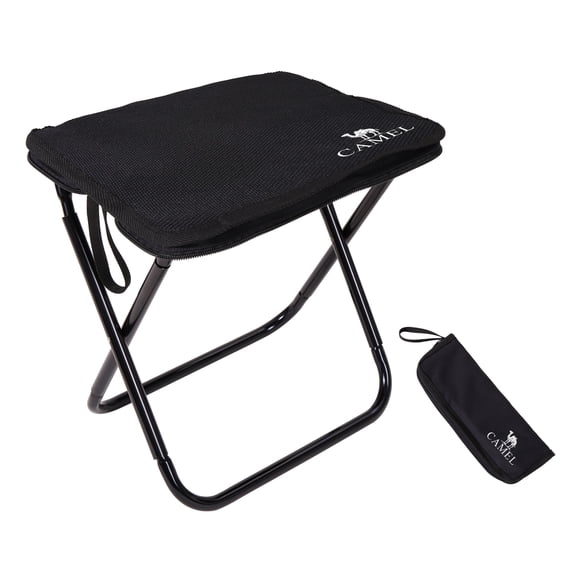 CAMEL Portable Folding Stool Small Lightweight Camping Chair Foot Stool for Fishing Beach Picnic