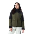 thumbnail image 1 of CAMEL Women's Athletic Jackets Waterproof Ski Jakcet Fleece Warm Hooded Windproof Winter Snow Outerwear Coats Black+Green, 1 of 11