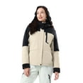 thumbnail image 1 of CAMEL Women's Athletic Jackets Waterproof Ski Jakcet Fleece Warm Hooded Windproof Winter Snow Outerwear Coats Gray+Khaki, 1 of 11