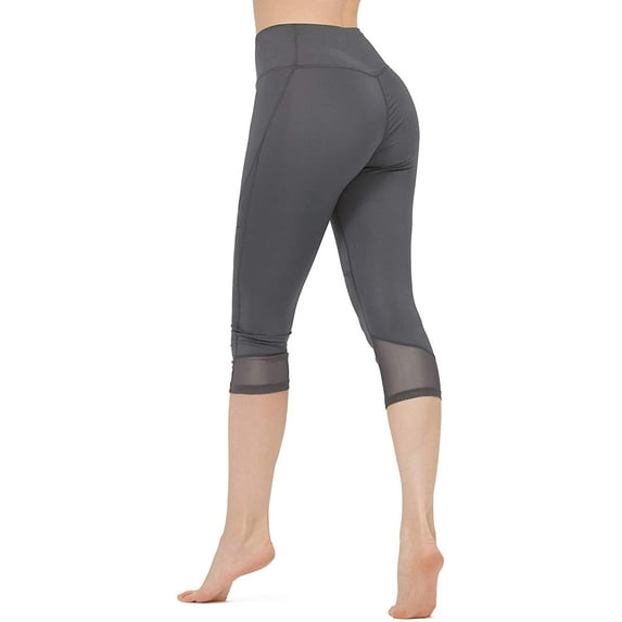 CAMEL Women's Capri Leggings Tummy Control High Waist Yoga Pants Stretchy Lightweight for Workout