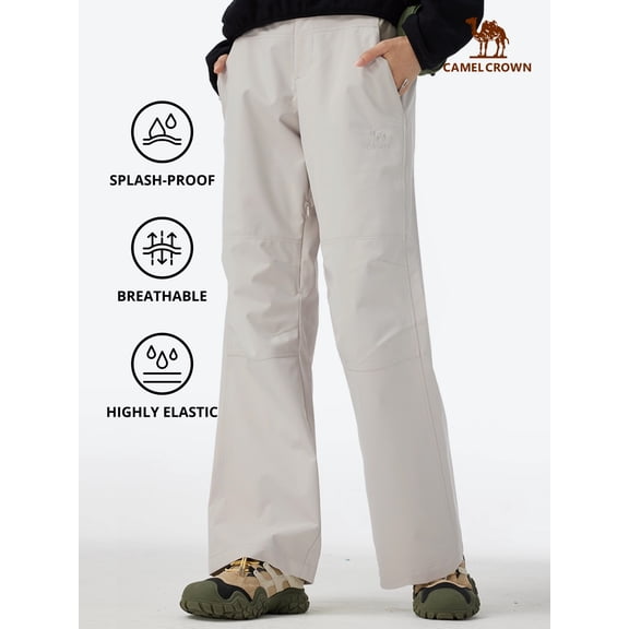 CAMEL Women's Hiking Ski Pants Waterproof Softshell Pants Outdoor Sports Pants