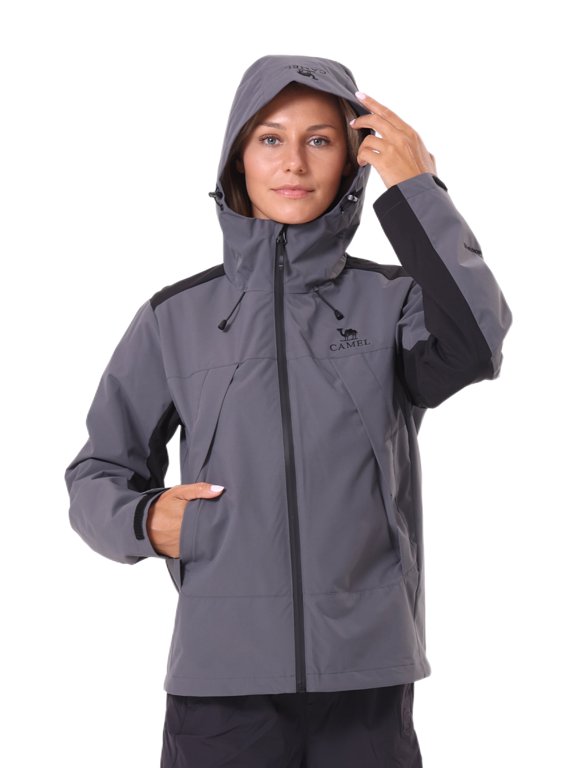 Women's Athletic Jakcet Coats Lightweight Waterproof Fashion Outerwear Jackets Outdoor Casual Sportswear Black
