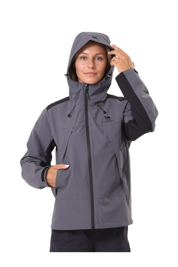 Women's Athletic Jakcet Coats Lightweight Waterproof Fashion Outerwear Jackets Outdoor Casual Sportswear Black