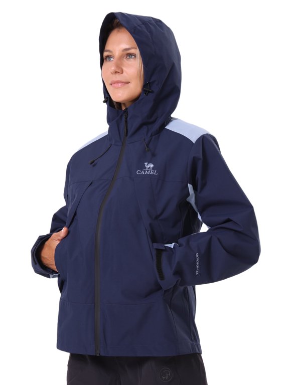 Women's Athletic Jakcet Coats Lightweight Waterproof Fashion Outerwear Jackets Outdoor Casual Sportswear Blue