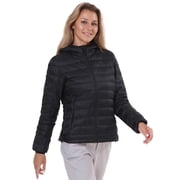 CAMEL Womens Packable Puffer Jacket Lightweight Down Jackets Winter Coat with Hood Black