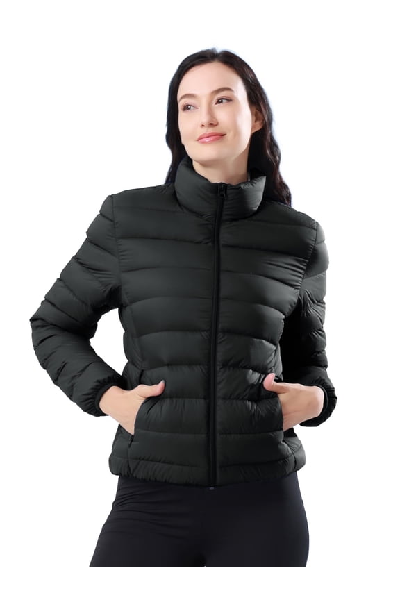 Women's Puffer Jacket Lightweight Packable Down Coat Womens Winter Jackets Black