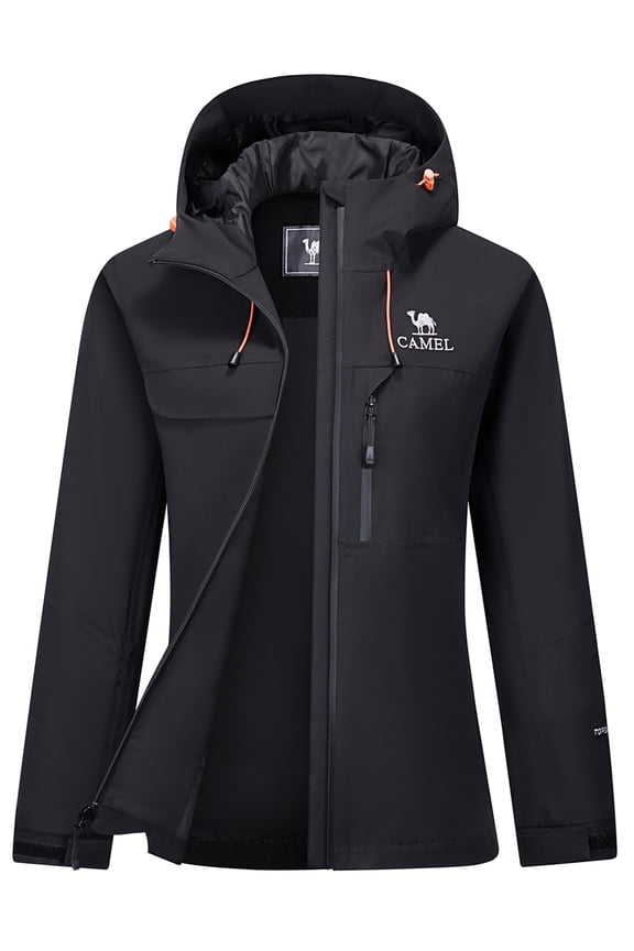 Women's Rain Jacket Lightweight Waterproof Outerwear with Hood Windbreaker Outdoor Softshell Jacket