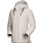 CAMEL Women's Winter Ski Jacket Waterproof Parkas Hooded Windproof Windbreaker Warm Coat