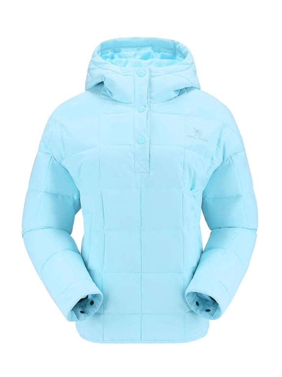 Womens Winter Outerwear Coats Warm Cotton Jacket Fashion Parkas Casual Lightweight Jackets Blue