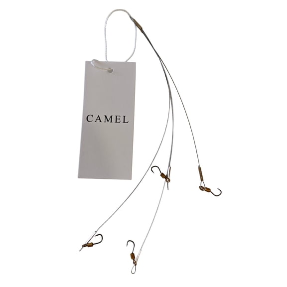 CAMEL fish hook, a small but essential item. Sharp point, sturdy build. Catches fish
