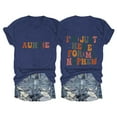 thumbnail image 1 of CAMERIARI Letter Short Sleeve Crew Neck Tshirts Shirts for Women, Size S-3XL, Big&Tall, Blue, Aunt Shirt I'm Just Here for My Nephew T Shirts Auntie Tee Shirt Crewneck Cotton Short Sleeve, 1 of 4
