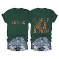 thumbnail image 1 of CAMERIARI Letter Short Sleeve Crew Neck Tshirts Shirts for Women, Size S-3XL, Big&Tall, Green, Aunt Shirt I'm Just Here for My Nephew T Shirts Auntie Tee Shirt Crewneck Cotton Short Sleeve, 1 of 4