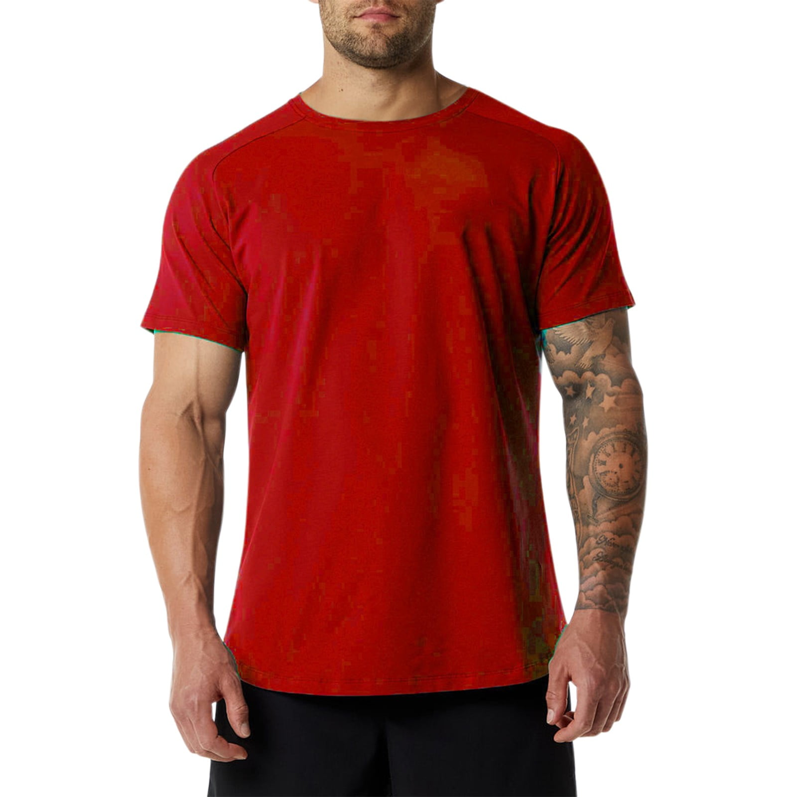 CAMERIARIO Men's Short Sleeve Solid Color Sport Fit T-Shirts, Sizes S ...