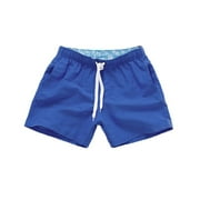 CAMERIARIO Men's Solid Color Loose Quick Dry Swimwear, Size M-3XL, Big&Tall Blue