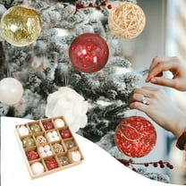 CAMIALA Christmas Tree Decorations,2.36Inch Plastic Electroplating Shaped Christmas Ball Red,Hanging Ball for Holiday Wedding Party Decoration