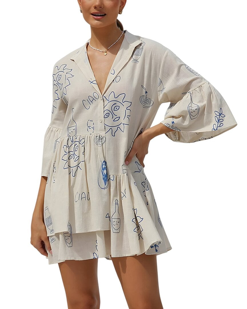 mini dress lace Lace-Detail Corset Mini Dress in White - 2 / Regular