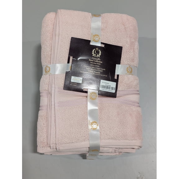 CAMILLA TOWEL COLLECTION FOR BATHROOM - 4 PACK - PINK