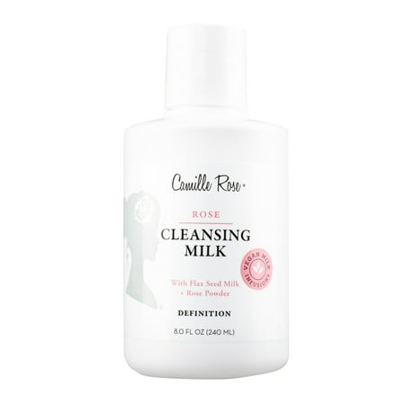 Camille Rose Cleansing Milk Moisturizing All Ages Shampoo with Flaxseed Milk & Rose Powder, 8oz