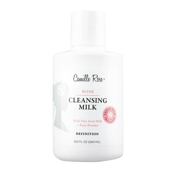 Camille Rose Cleansing Milk Moisturizing All Ages Shampoo with Flaxseed Milk & Rose Powder, 8oz