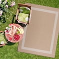 thumbnail image 1 of CAMILSON Bordered Washable Indoor Outdoor Area Rug Beige 5 x 7, 1 of 9