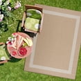 thumbnail image 1 of CAMILSON Bordered Washable Indoor Outdoor Area Rug Beige 5 x 7, 1 of 9