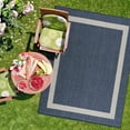 thumbnail image 1 of CAMILSON Bordered Washable Indoor Outdoor Area Rug Blue 9 x 12, 1 of 9