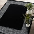 thumbnail image 1 of CAMILSON Crystal Bordered Indoor Area Rug Black 5x7, 1 of 11