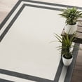 thumbnail image 1 of CAMILSON Crystal Cream Area Rug, 3' x 5' Bordered, for Living Room, Bedroom, Dining Room Cream Indoor Area Rugs, 1 of 9
