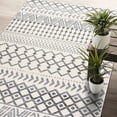 thumbnail image 1 of CAMILSON Crystal Grey Area Rug 5'x7' Oval Boho for Living Room Bedroom Dining Room Grey / Cream Indoor Area Rugs, 1 of 9