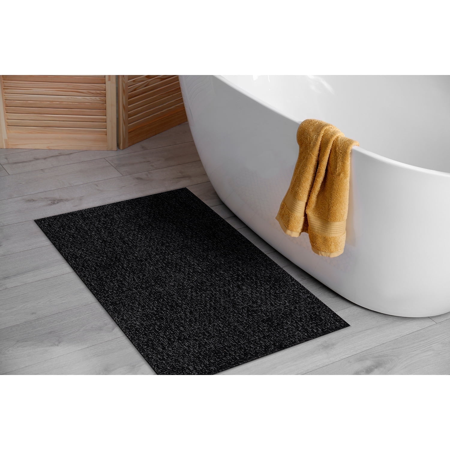 CAMILSON Easy Jute Rug Indoor Outdoor Farmhouse Area Rugs Dark Gray 2x3