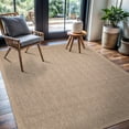 thumbnail image 1 of CAMILSON Easy Jute Rug Indoor Outdoor Farmhouse Area Rugs Herringbone-Natural 4x6, 1 of 9