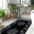 thumbnail image 1 of CAMILSON Machine Washable Rug Distressed Vintage Area Rugs Stain and Water Resistant Traditional Bohemian Indoor Carpet (2x6 2005-Black), 1 of 8