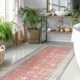 thumbnail image 1 of CAMILSON Machine Washable Rug Distressed Vintage Area Rugs Stain and Water Resistant Traditional Bohemian Indoor Carpet (2x6 2006-Orange), 1 of 8