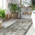 thumbnail image 1 of CAMILSON Machine Washable Rug Distressed Vintage Area Rugs Stain and Water Resistant Traditional Bohemian Indoor Carpet (2x7 2007-Olive), 1 of 8