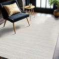 thumbnail image 1 of CAMILSON Modern Luxury Geometric Micro Loop Soft Stain Resistant Easy-Cleaning Non-Shedding Indoor Area Rug 4x6 White, 1 of 9