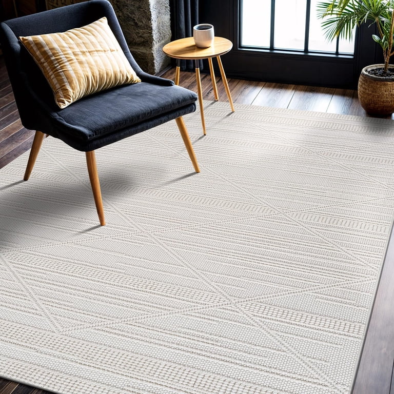 CAMILSON Modern Luxury Geometric Micro Loop Soft Stain Resistant