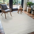 thumbnail image 1 of CAMILSON Modern Luxury Geometric Micro Loop Soft Stain Resistant Easy-Cleaning Non-Shedding Indoor Area Rug 5x7 White, 1 of 9